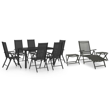 Garden dining set, 10 pieces, black and anthracite gray. by vidaXL, Garden sets - Ref: Foro24-3070645, Price: 564,66 €, Disco...
