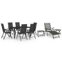Garden dining set, 10 pieces, black and anthracite gray. by vidaXL, Garden sets - Ref: Foro24-3070645, Price: 564,66 €, Disco...