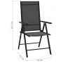 Juego de comedor de jardín 10 piezas negro y gris antracita de vidaXL, Conjuntos de jardín - Ref: Foro24-3070645, Precio: 548...