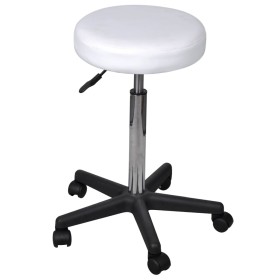 White office stool by vidaXL, Office chairs - Ref: Foro24-240470, Price: 45,54 €, Discount: %