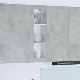 Mueble colgante con estante Riga Gris Concreto 40 x 31 x 100 cm