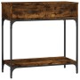 Engineered wood smoked oak console table 75x34.5x75 cm by vidaXL, Side tables - Ref: Foro24-833400, Price: 57,54 €, Discount: %