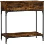 Engineered wood smoked oak console table 75x34.5x75 cm by vidaXL, Side tables - Ref: Foro24-833400, Price: 56,88 €, Discount: %