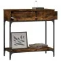 Engineered wood smoked oak console table 75x34.5x75 cm by vidaXL, Side tables - Ref: Foro24-833400, Price: 56,88 €, Discount: %