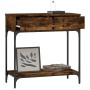 Konsolentisch aus geräucherter Eichenholz-Technikholz 75x34,5x75 cm von vidaXL, Seitentische - Ref: Foro24-833400, Preis: 57,...