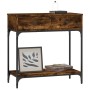 Engineered wood smoked oak console table 75x34.5x75 cm by vidaXL, Side tables - Ref: Foro24-833400, Price: 57,54 €, Discount: %