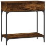 Engineered wood smoked oak console table 75x34.5x75 cm by vidaXL, Side tables - Ref: Foro24-833400, Price: 57,54 €, Discount: %