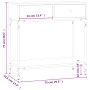 Konsolentisch aus geräucherter Eichenholz-Technikholz 75x34,5x75 cm von vidaXL, Seitentische - Ref: Foro24-833400, Preis: 57,...