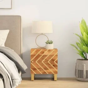 Brown and Black Mango Solid Wood Nightstand by vidaXL, Nightstands - Ref: Foro24-356779, Price: 44,01 €, Discount: %