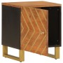 Nachttisch aus massivem Mangoholz in Braun und Schwarz von vidaXL, Nachttische - Ref: Foro24-356779, Preis: 44,53 €, Rabatt: %