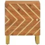 Mesita de noche de madera maciza de mango marrón y negro de vidaXL, Mesitas de noche - Ref: Foro24-356779, Precio: 44,06 €, D...