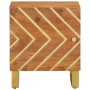 Nachttisch aus massivem Mangoholz in Braun und Schwarz von vidaXL, Nachttische - Ref: Foro24-356779, Preis: 44,53 €, Rabatt: %