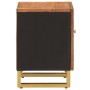 Nachttisch aus massivem Mangoholz in Braun und Schwarz von vidaXL, Nachttische - Ref: Foro24-356779, Preis: 44,53 €, Rabatt: %