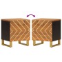 Nachttisch aus massivem Mangoholz in Braun und Schwarz von vidaXL, Nachttische - Ref: Foro24-356779, Preis: 44,53 €, Rabatt: %