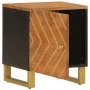 Zwei Nachttische aus massivem Mangoholz in Braun und Schwarz von vidaXL, Nachttische - Ref: Foro24-356780, Preis: 95,83 €, Ra...