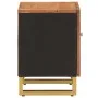 Mesitas de noche 2 uds madera maciza de mango marrón y negro de vidaXL, Mesitas de noche - Ref: Foro24-356780, Precio: 95,83 ...
