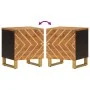 Mesitas de noche 2 uds madera maciza de mango marrón y negro de vidaXL, Mesitas de noche - Ref: Foro24-356780, Precio: 95,83 ...