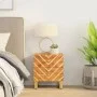 Mesita de noche de madera maciza de mango marrón y negro de vidaXL, Mesitas de noche - Ref: Foro24-356781, Precio: 61,40 €, D...