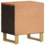 Mesita de noche de madera maciza de mango marrón y negro de vidaXL, Mesitas de noche - Ref: Foro24-356781, Precio: 61,40 €, D...
