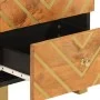 Mesita de noche de madera maciza de mango marrón y negro de vidaXL, Mesitas de noche - Ref: Foro24-356781, Precio: 61,40 €, D...