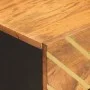 Mesita de noche de madera maciza de mango marrón y negro de vidaXL, Mesitas de noche - Ref: Foro24-356781, Precio: 61,40 €, D...