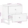 Nachttisch aus massivem Mangoholz in Braun und Schwarz von vidaXL, Nachttische - Ref: Foro24-356781, Preis: 61,40 €, Rabatt: %