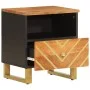 Bedside tables 2 pcs solid brown and black mango wood by vidaXL, Nightstands - Ref: Foro24-356790, Price: 78,31 €, Discount: %