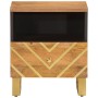 Nachttische 2 Stück aus massivem braunem und schwarzem Mangoholz von vidaXL, Nachttische - Ref: Foro24-356790, Preis: 79,03 €...