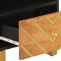 Nachttische 2 Stück aus massivem braunem und schwarzem Mangoholz von vidaXL, Nachttische - Ref: Foro24-356790, Preis: 79,03 €...