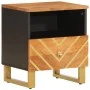 Solid mango wood brown and black bedside table by vidaXL, Nightstands - Ref: Foro24-356789, Price: 43,89 €, Discount: %