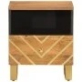 Solid mango wood brown and black bedside table by vidaXL, Nightstands - Ref: Foro24-356789, Price: 43,89 €, Discount: %