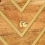 Mesita de noche de madera maciza de mango marrón y negro de vidaXL, Mesitas de noche - Ref: Foro24-356789, Precio: 43,89 €, D...