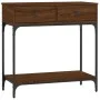 Engineered wood brown oak console table 75x34.5x75 cm by vidaXL, Side tables - Ref: Foro24-833402, Price: 58,71 €, Discount: %