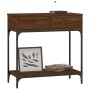 Engineered wood brown oak console table 75x34.5x75 cm by vidaXL, Side tables - Ref: Foro24-833402, Price: 59,36 €, Discount: %