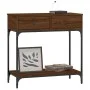 Engineered wood brown oak console table 75x34.5x75 cm by vidaXL, Side tables - Ref: Foro24-833402, Price: 58,71 €, Discount: %