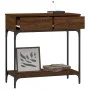 Engineered wood brown oak console table 75x34.5x75 cm by vidaXL, Side tables - Ref: Foro24-833402, Price: 58,71 €, Discount: %