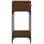 Engineered wood brown oak console table 75x34.5x75 cm by vidaXL, Side tables - Ref: Foro24-833402, Price: 58,71 €, Discount: %