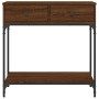 Engineered wood brown oak console table 75x34.5x75 cm by vidaXL, Side tables - Ref: Foro24-833402, Price: 59,36 €, Discount: %