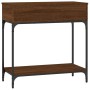 Engineered wood brown oak console table 75x34.5x75 cm by vidaXL, Side tables - Ref: Foro24-833402, Price: 59,36 €, Discount: %