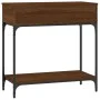 Engineered wood brown oak console table 75x34.5x75 cm by vidaXL, Side tables - Ref: Foro24-833402, Price: 58,71 €, Discount: %