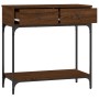 Engineered wood brown oak console table 75x34.5x75 cm by vidaXL, Side tables - Ref: Foro24-833402, Price: 59,36 €, Discount: %