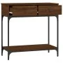 Engineered wood brown oak console table 75x34.5x75 cm by vidaXL, Side tables - Ref: Foro24-833402, Price: 58,71 €, Discount: %