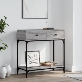 Sonoma gray engineered wood console table 75x34.5x75 cm by vidaXL, Side tables - Ref: Foro24-833401, Price: 58,35 €, Discount: %
