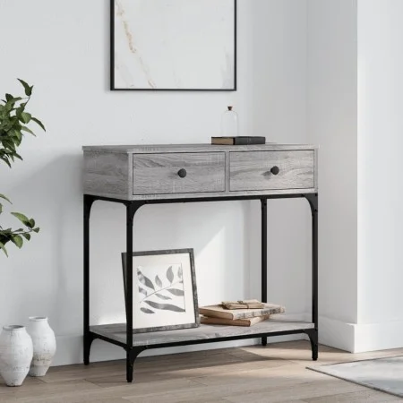 Sonoma gray engineered wood console table 75x34.5x75 cm by vidaXL, Side tables - Ref: Foro24-833401, Price: 58,35 €, Discount: %