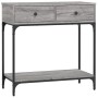 Sonoma gray engineered wood console table 75x34.5x75 cm by vidaXL, Side tables - Ref: Foro24-833401, Price: 59,29 €, Discount: %