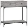 Sonoma gray engineered wood console table 75x34.5x75 cm by vidaXL, Side tables - Ref: Foro24-833401, Price: 58,35 €, Discount: %