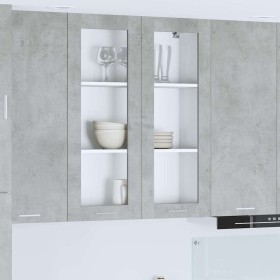 Mueble colgante con estante Riga Gris Concreto 80 x 31 x 100 cm
