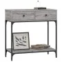Sonoma gray engineered wood console table 75x34.5x75 cm by vidaXL, Side tables - Ref: Foro24-833401, Price: 58,35 €, Discount: %