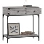 Mesa consola madera de ingeniería gris Sonoma 75x34,5x75 cm de vidaXL, Mesas auxiliares - Ref: Foro24-833401, Precio: 59,22 €