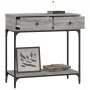 Sonoma gray engineered wood console table 75x34.5x75 cm by vidaXL, Side tables - Ref: Foro24-833401, Price: 58,35 €, Discount: %